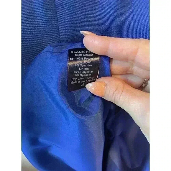 NWT BLACK HALO SHIFT BLUE SLEEVELESS Asymmetrical neck DRESS SIZE 2/4 XS - Picture 5 of 14